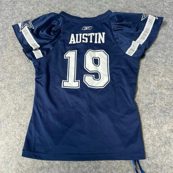 NFL Women's Blue Reebok Football Jersey Dallas Cowboys Miles Austin #19 Size Med - Picture 3 of 12